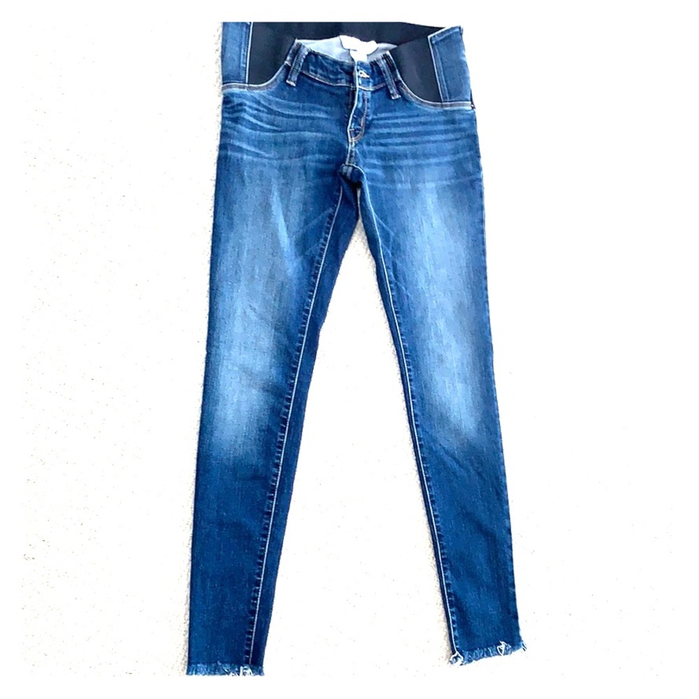 Maternity jeggings with side panels